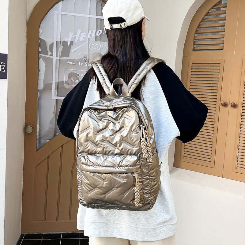 Fashion Large Capacity Backpack – Urban Simplicity Design with Breathable Nylon Material