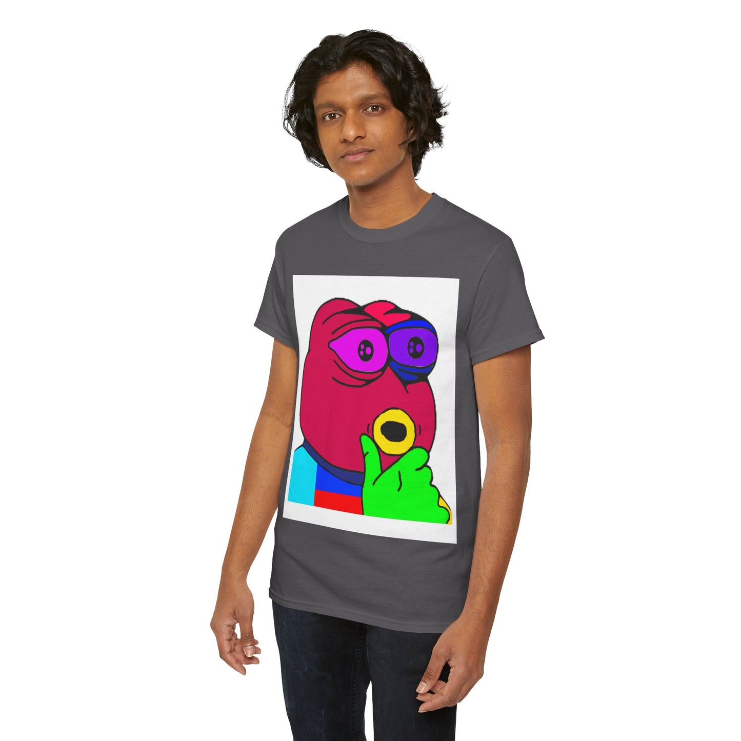 Frog Unisex Heavy Cotton Tee for Men and Women in Multiple Sizes