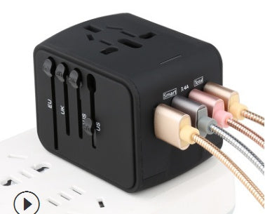Universal Travel Adapter, International Power Adapter 5.6A 3 USB C 2 USB A Ports, Plug Adaptor Travel Worldwide, Travel Charger Outlet
