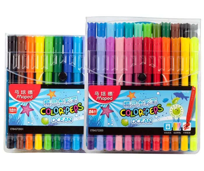 Elf Watercolor Pen Bag 12 Colors Watercolor Markers Flexible Brush Pens Non Toxic Washable Art Supplies for Pros and Beginners