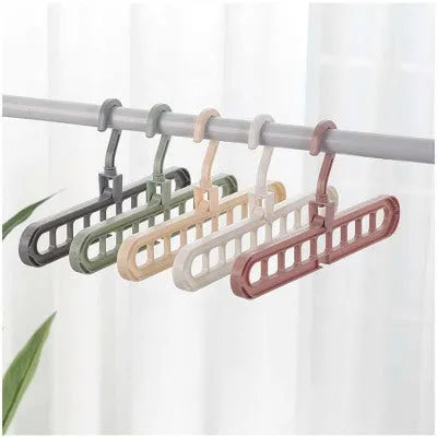 9 Hole Clothes Hanger Organizer Space Saving Wardrobe Solution
