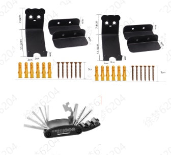 Bicycle rack wall hook Bike Hook, Bicycle Storage Hanger, Rubber Coated Heavy Duty Screw-in Ceiling Hooks for Tools, Garage Wall Organizer, 4 Pack