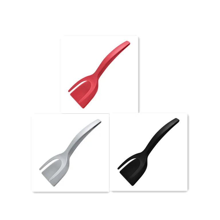 2 In 1 Grip And Flip Tongs Egg Spatula Tongs Clamp Pancake Fried Egg French Toast Omelet Kitchen Accessories
