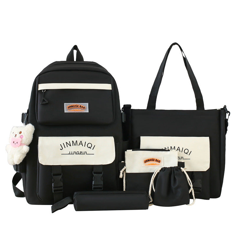 Five-Piece Backpack Large Capacity Set