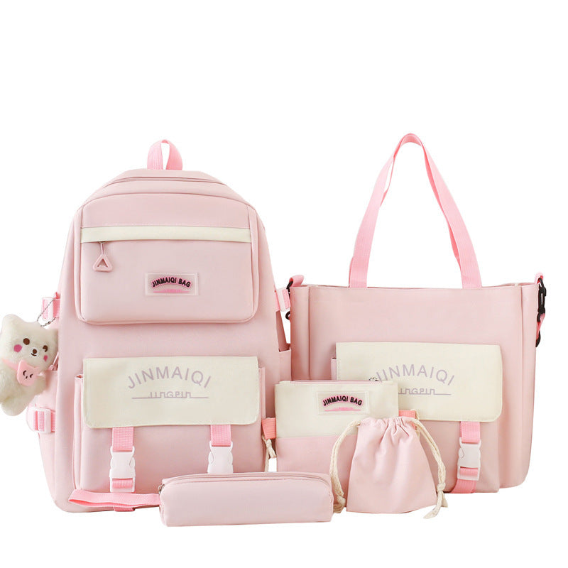 Five-Piece Backpack Large Capacity Set