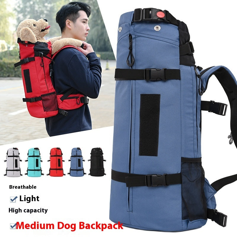 Dog Outing Carry Bag Pet Backpack – Breathable, Waterproof, and Wear-Resistant Backpack for Pet Travel