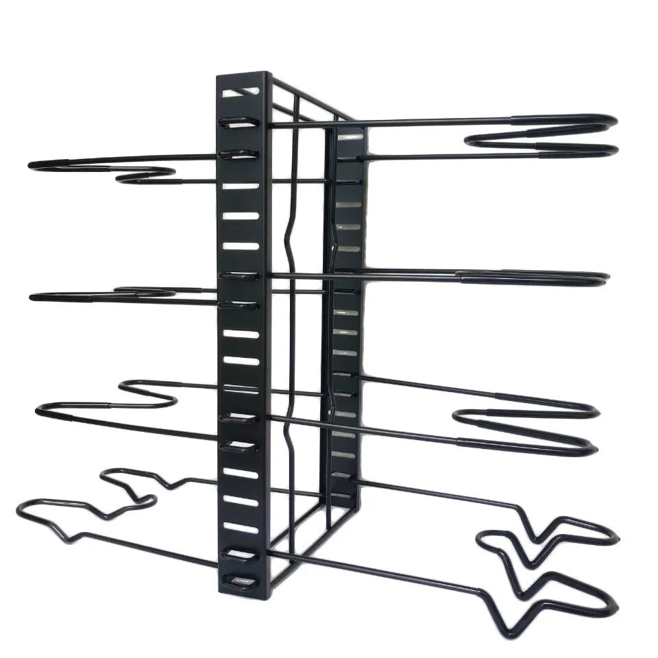 8 Tier Iron Storage Rack Kitchen Organizer Shelf Holder Black Drain Rack Drying Rack for Sink and Tableware