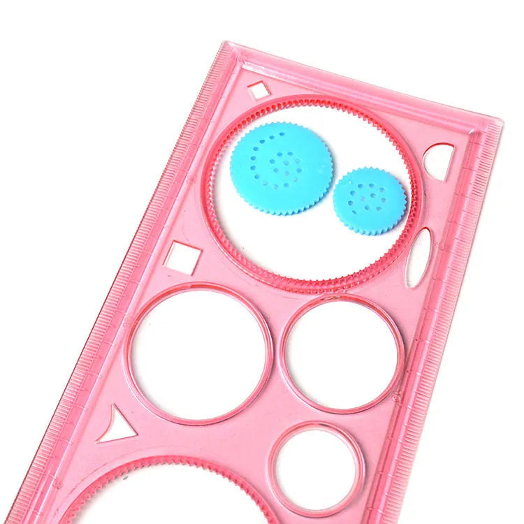 Hollow Wreath Template Set Plastic Drawing Stationery Ruler Set