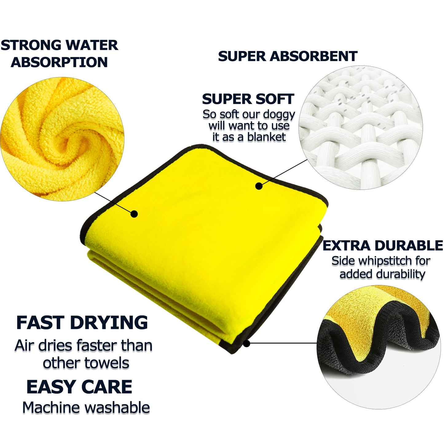 Dog Towels For Drying Dogs Drying Towel Dog Bath Towel, Quick-drying Pet Dog And Cat Towels Soft Fiber Towels Robe Super Absorbent Quick