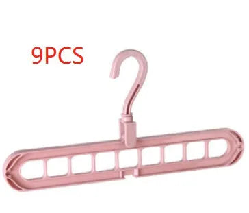 9 Hole Clothes Hanger Organizer Space Saving Wardrobe Solution