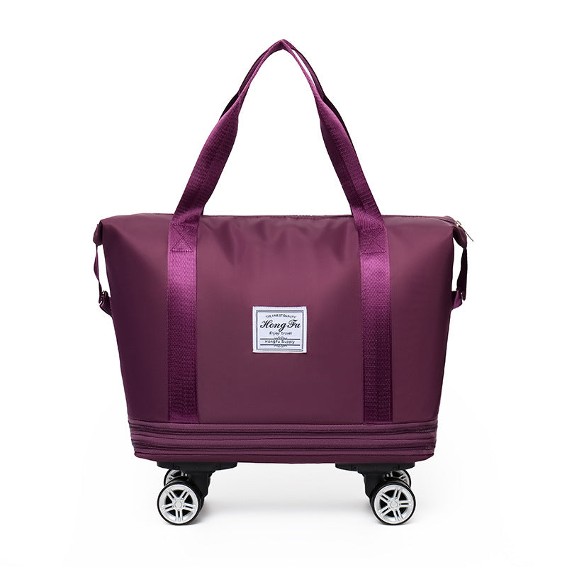 Double-layer Extended Large Capacity Travel Bag – Dry Wet Separation, Lightweight Maternity Package with Coverable Handle