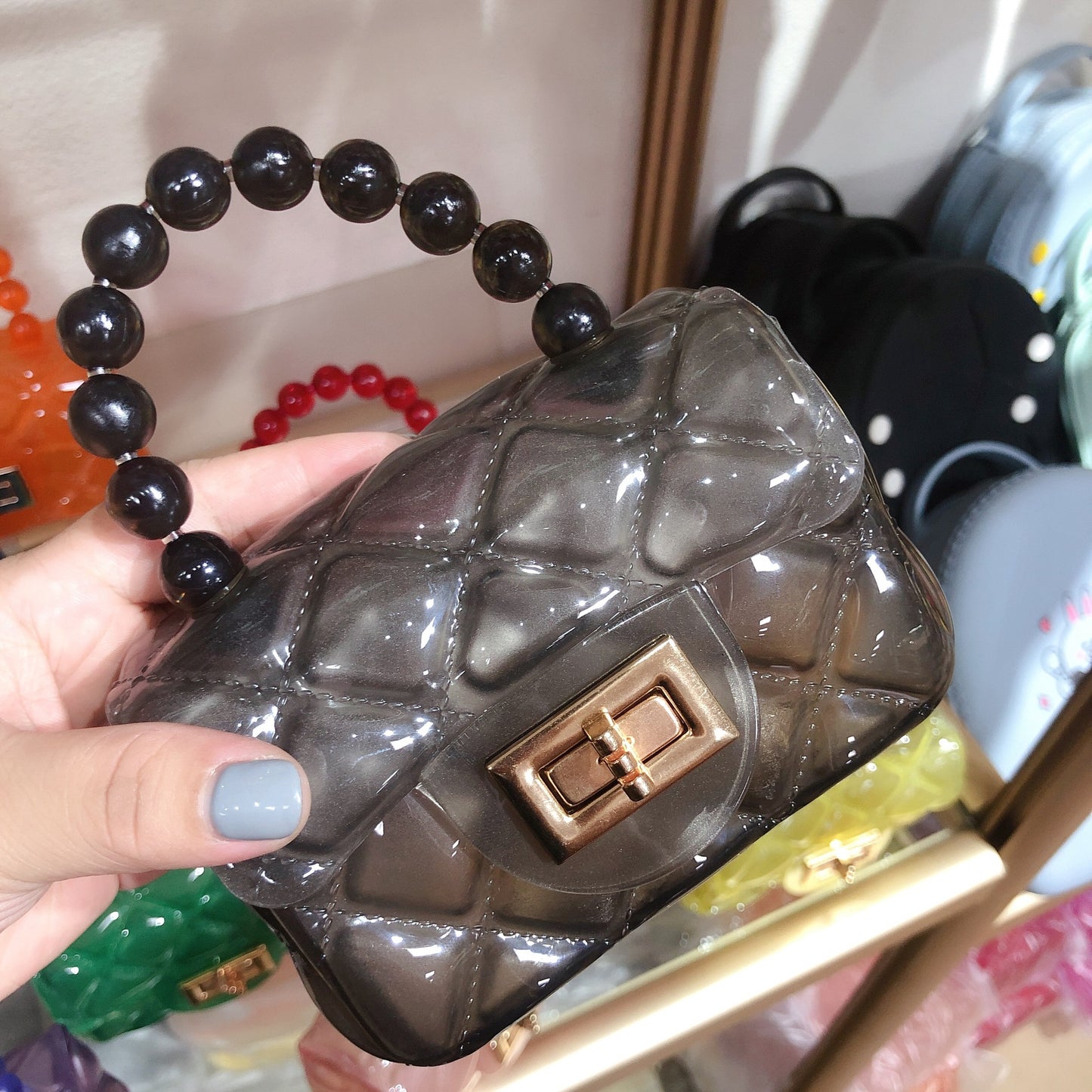 Diamond Chain Pearl Messenger Bag