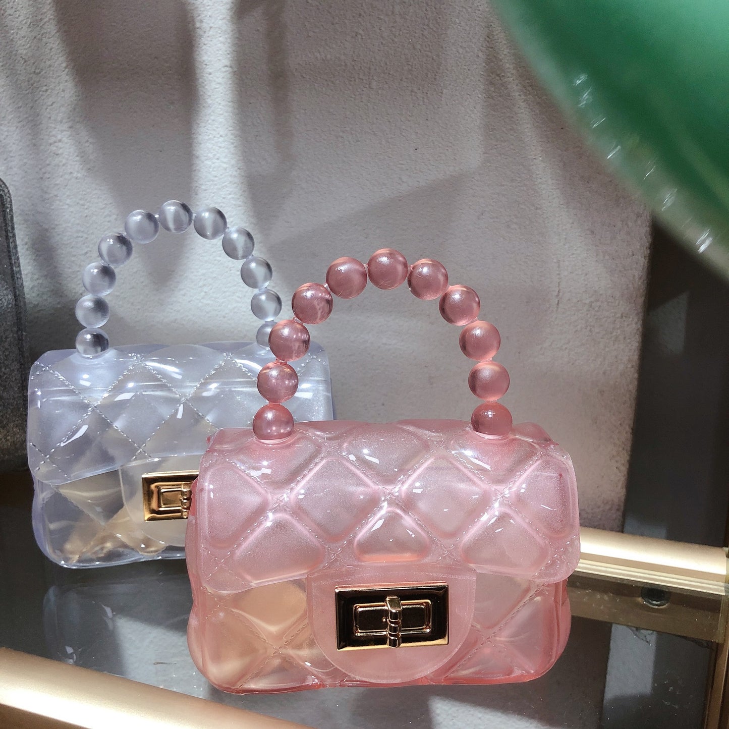 Diamond Chain Pearl Messenger Bag