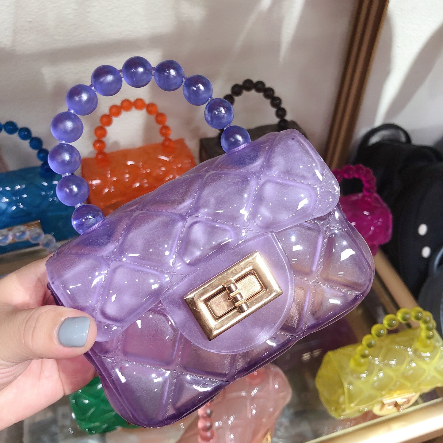 Diamond Chain Pearl Messenger Bag