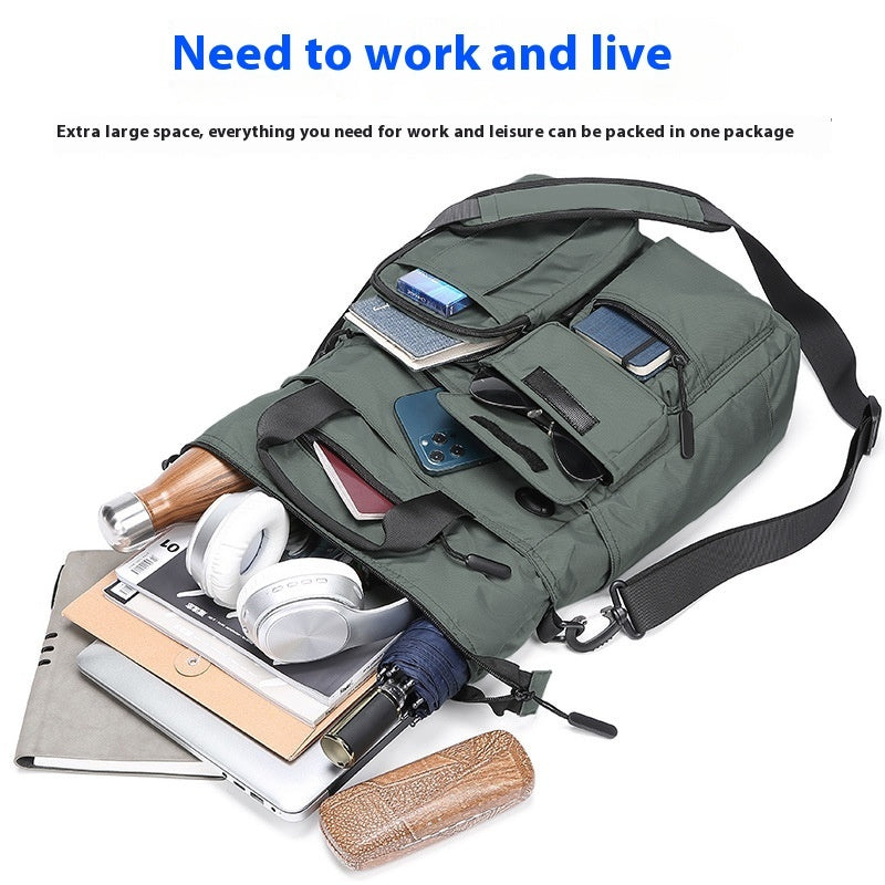 Multi-Layer Large Capacity Shoulder Bag for Men – Stylish and Practical for Business Travel
