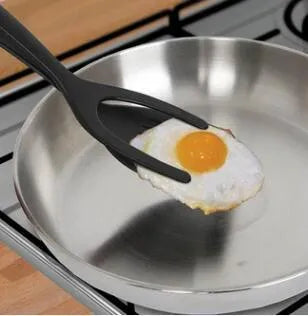 2 In 1 Grip And Flip Tongs Egg Spatula Tongs Clamp Pancake Fried Egg French Toast Omelet Kitchen Accessories