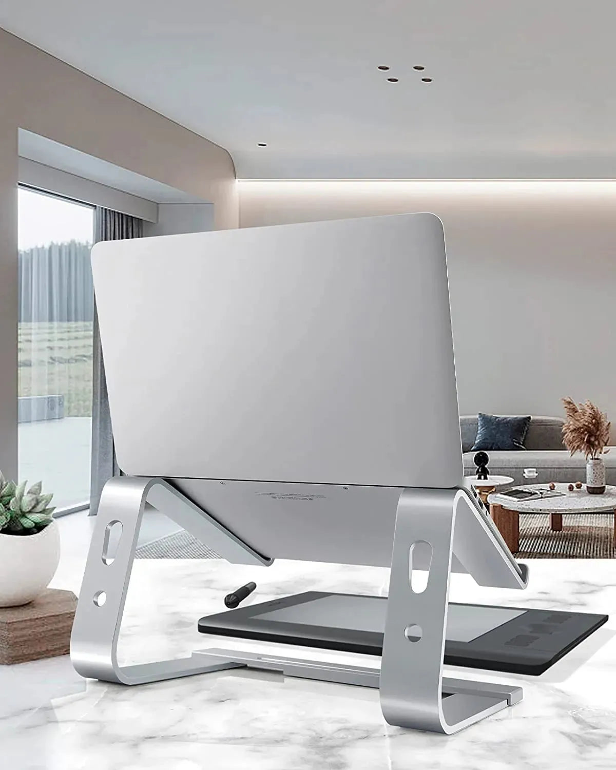 Laptop Stand Computer Stand for Laptop Aluminium Laptop Riser Ergonomic Laptop Holder Compatible with MacBook Air Pro Dell XPS More 10 to 17 Inch