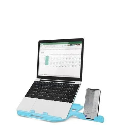 Aluminum Adjustable Height Laptop Stand for Desk Ergonomic Strong Sturdy Design Foldable Computer Notebook Holder in Black and White