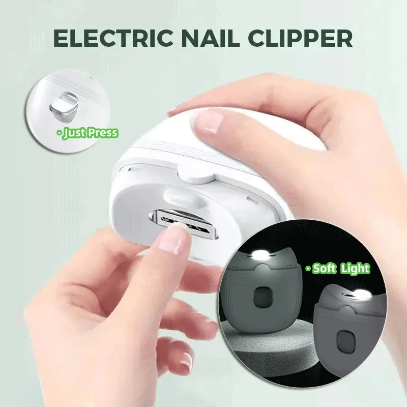 Electric Nail Scissors Rechargeable Mini Nail Clippers For Children And Adults Automatic Nail Trimmer Manicure Polishing With Light