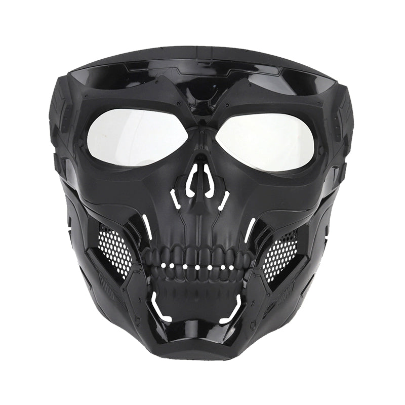 Skull Horror Helmet Mask w/Goggles, Skull Goggle Riding Mask, Motorcycle Goggles Mask, Skull Motocross Riding Sunglasses Comic Role