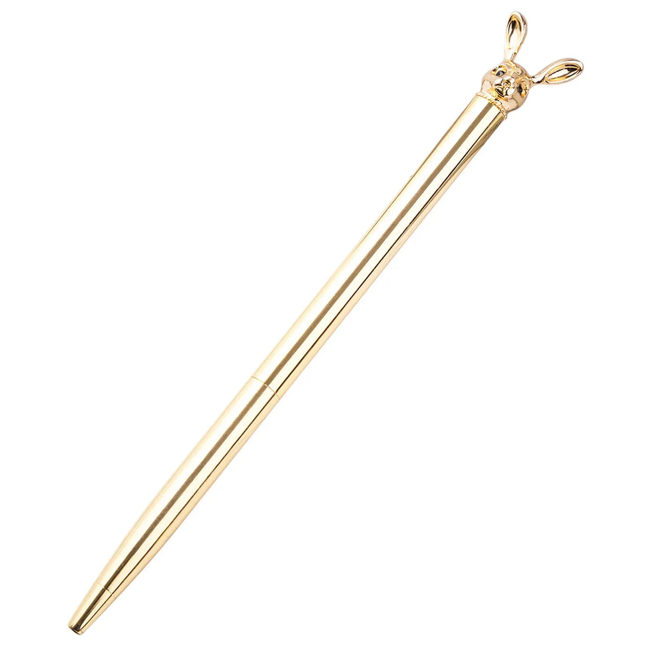 New Korean Fashion Cute Rabbit Metal Ballpoint Pen Custom Rotating Design Office Stationery Gift