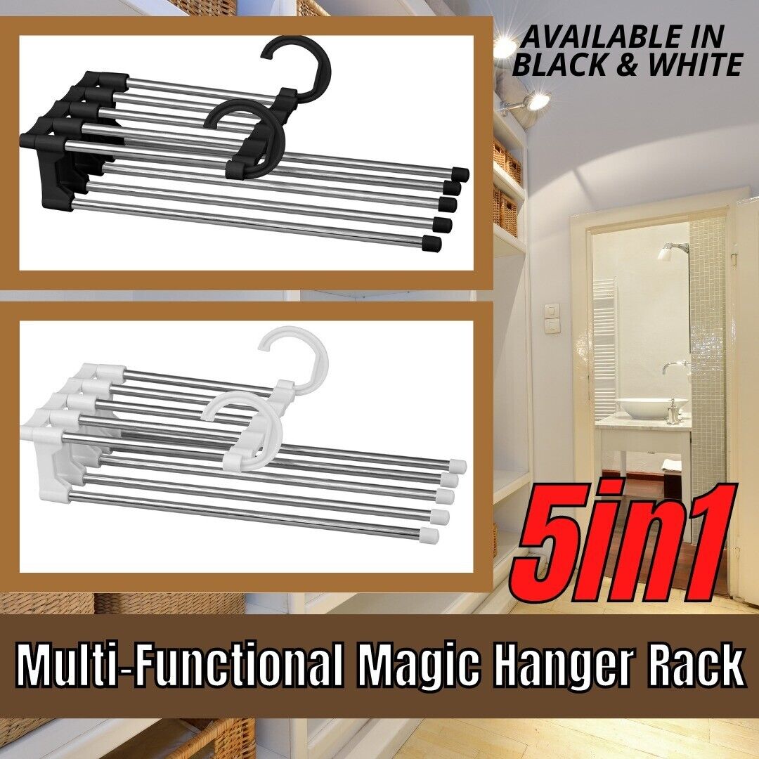 Metal Hanger, Pants Clothes Rack Hooks , Space Saver Closet Organizers