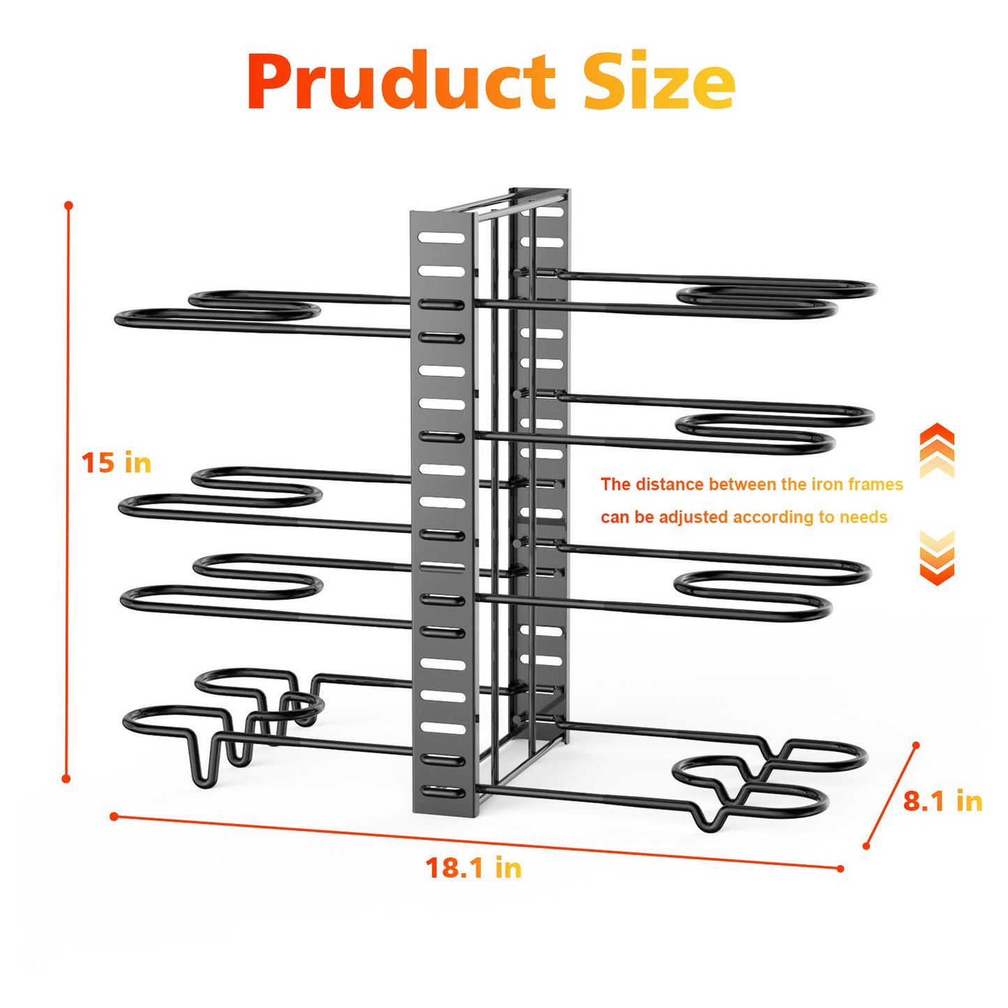 Pot And Pan Organizer, Pot Lid Holders & Pan Rack, Multiple DIY Methods, 8 Tier Pot Racks, Adjustable Kitchen Organization