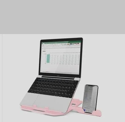 Aluminum Adjustable Height Laptop Stand for Desk Ergonomic Strong Sturdy Design Foldable Computer Notebook Holder in Black and White