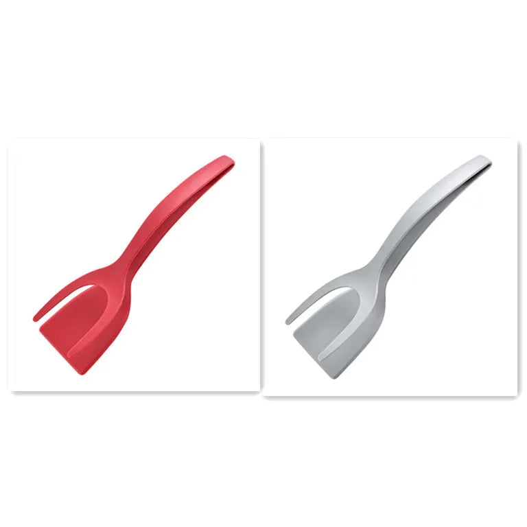 2 In 1 Grip And Flip Tongs Egg Spatula Tongs Clamp Pancake Fried Egg French Toast Omelet Kitchen Accessories