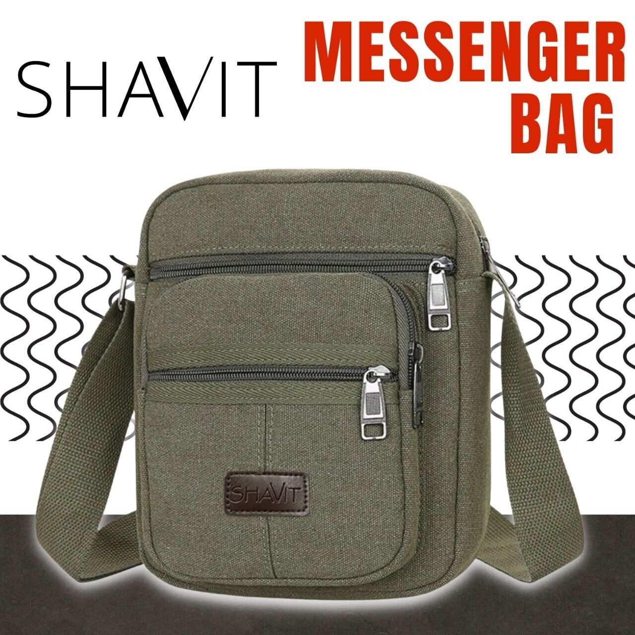 Men's Retro Vintage Canvas Crossbody Messenger Bag – Casual Shoulder Satchel for School, Work & Travel