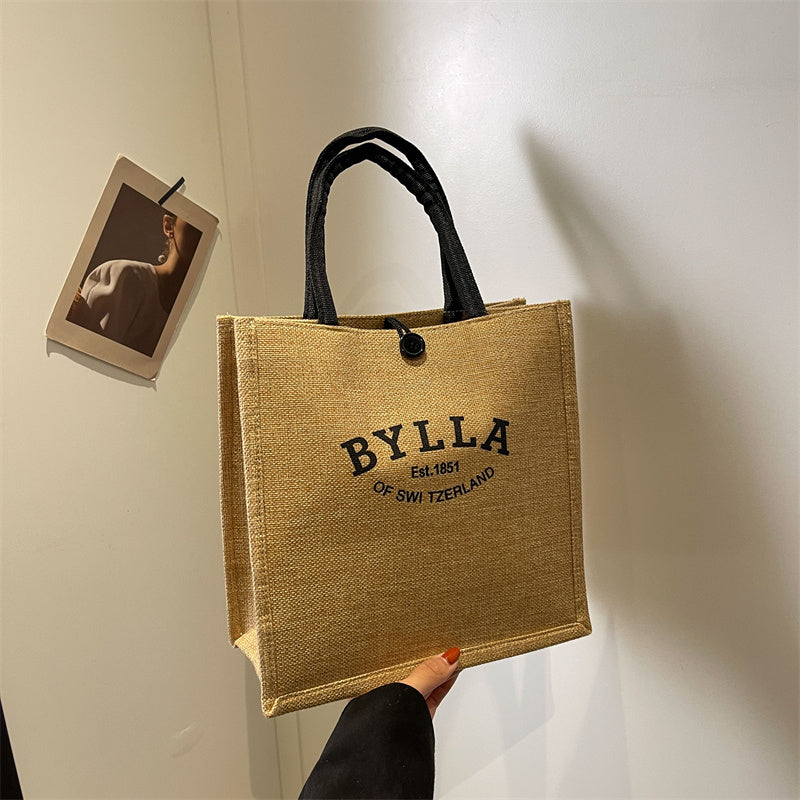 Canvas Bag Female Capacity Linen Handbag