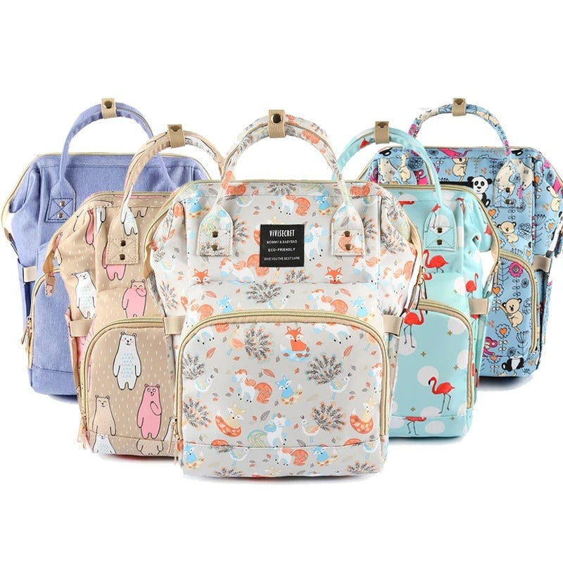 Baby Diaper Bag Backpack for Boys Girls, Multifunction Waterproof Travel Diaper Bag with Portable Changing Pad,