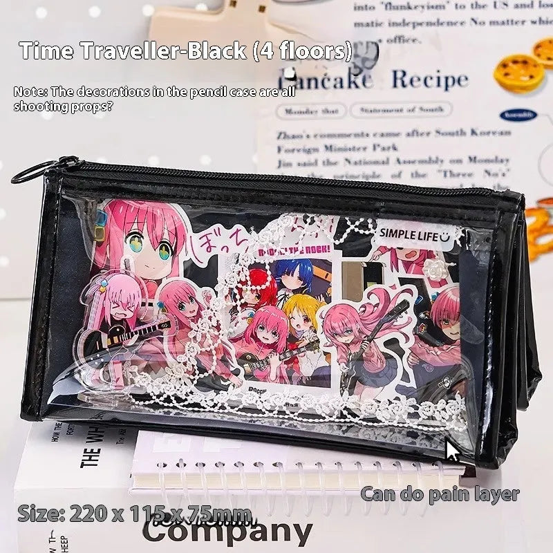 Remedial Bag For Students Carrying Books Transparent Anime Design Time And Space Traveler