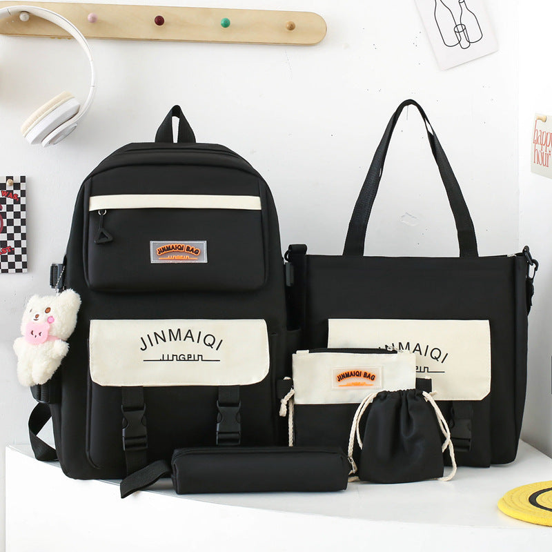 Five-Piece Backpack Large Capacity Set
