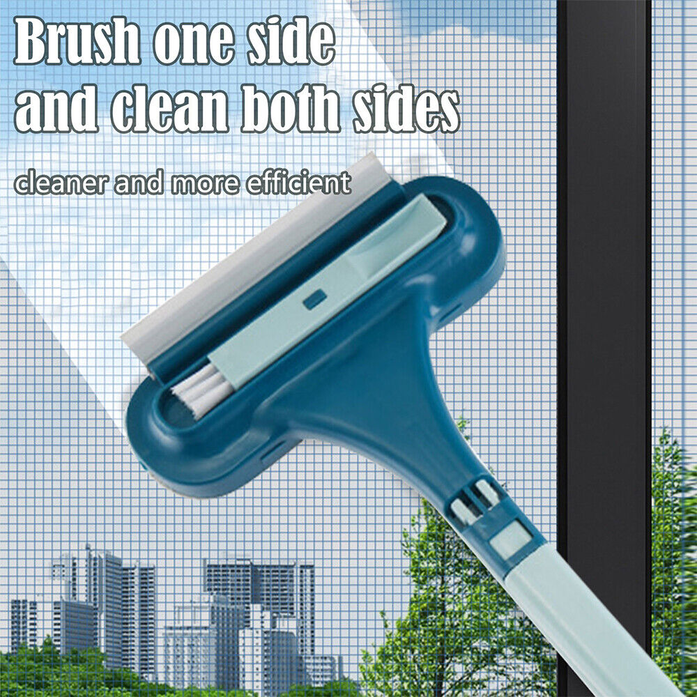 2 IN 1 Glass Cleaning Brush, Car Windshield Home Window Glass Universal Detachable Squeegee Wiper Portable Cleaner Brushes