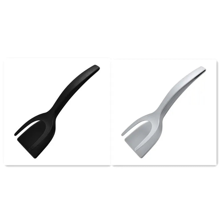 2 In 1 Grip And Flip Tongs Egg Spatula Tongs Clamp Pancake Fried Egg French Toast Omelet Kitchen Accessories