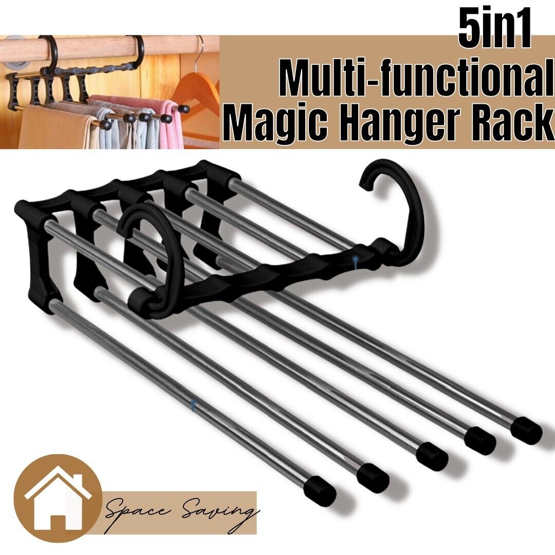 Metal Hanger, Pants Clothes Rack Hooks , Space Saver Closet Organizers