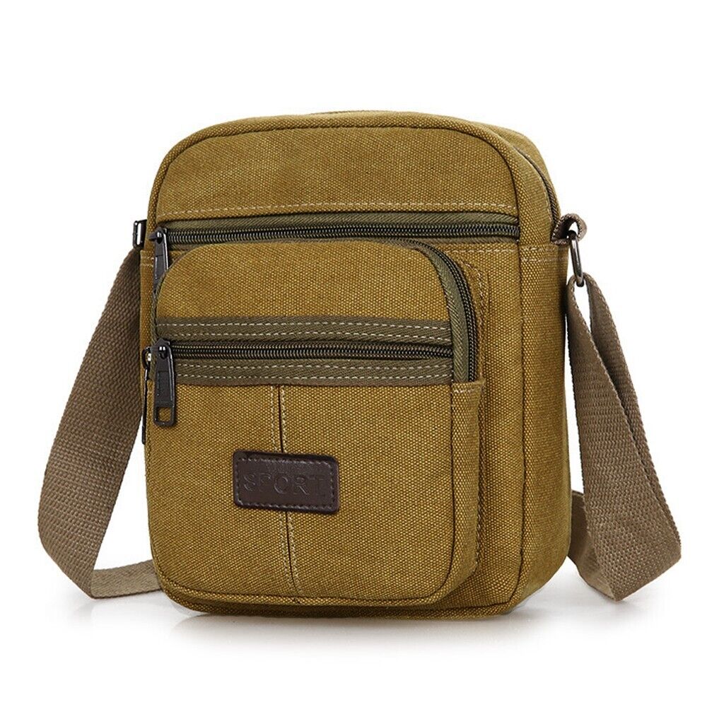 Men's Retro Canvas Crossbody Messenger Bag – Casual Shoulder Satchel for Travel, Work & Daily Use