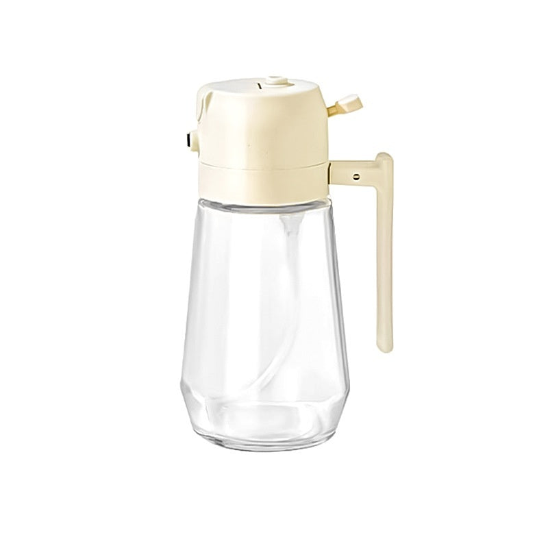470ML Olive Oil Sprayer Dispenser For Cooking BBQ,2 In 1 Glass Oil Vinegar Soy Sauce Spray,Kitchen Oil Bottle For Air Fryer