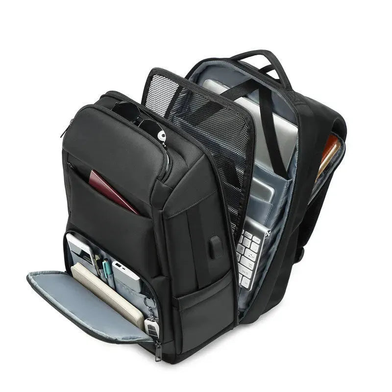Laptop Backpack With USB Charging Port Water Resistant College Computer Bookbag For 16 Inch Laptop