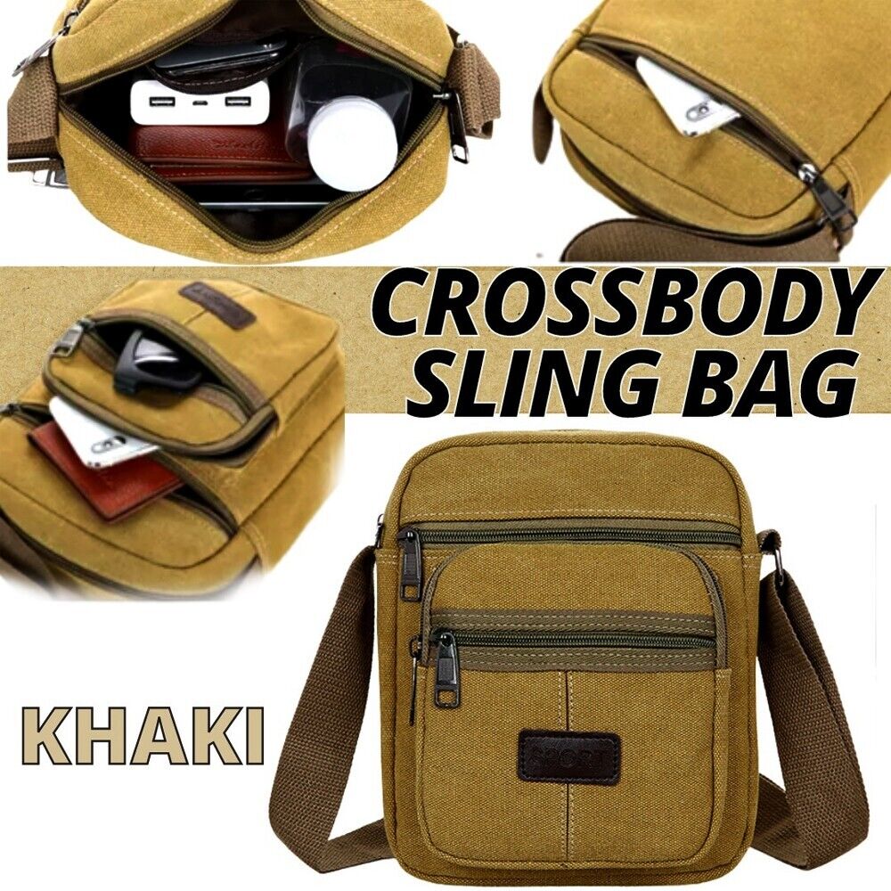 Men's Retro Canvas Crossbody Messenger Bag – Casual Shoulder Satchel for Travel, Work & Daily Use