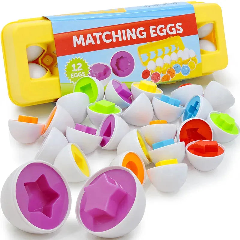 Baby Learning Educational Smart Egg Toy Shape Matching Sorters Montessori Games for Kids