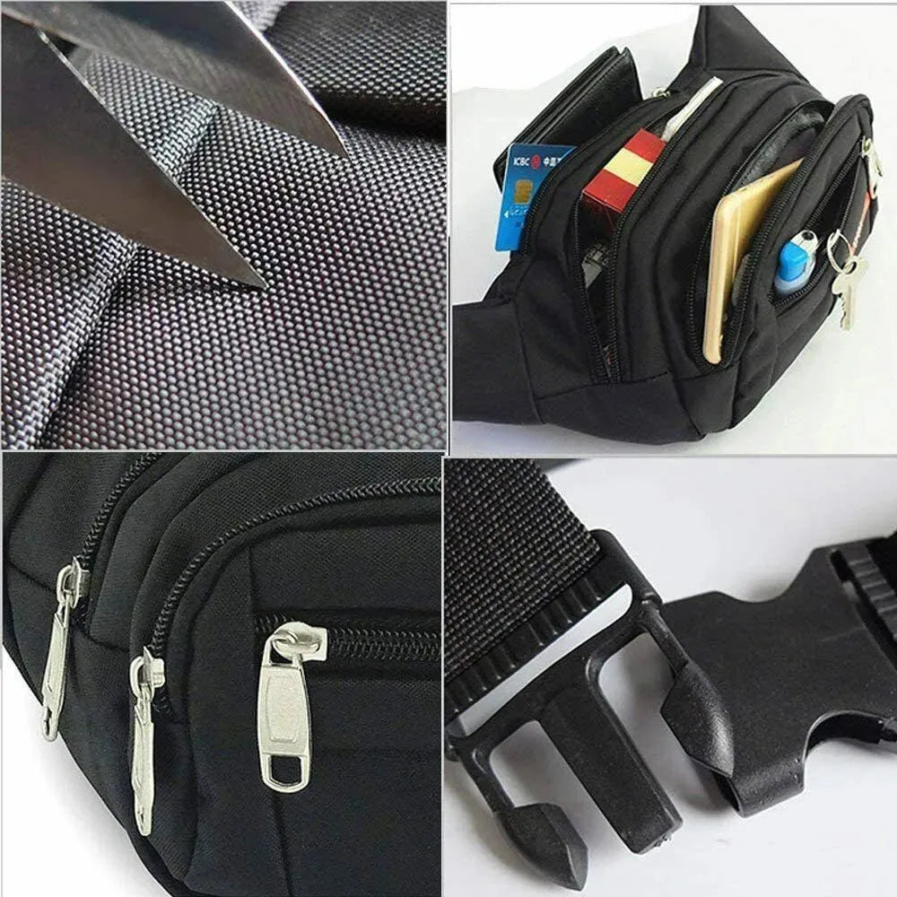 Waist Bag Fanny Pack for Men Women Hip Belt Bum Pouch Sport Travel Purse Unisex