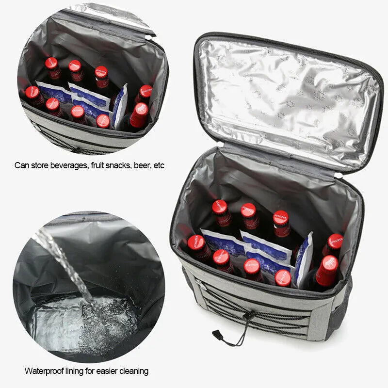 Insulated Cooler Backpack for Camping Hiking Picnic and Lunch Bag Rucksack Keeps Food Hot or Cold