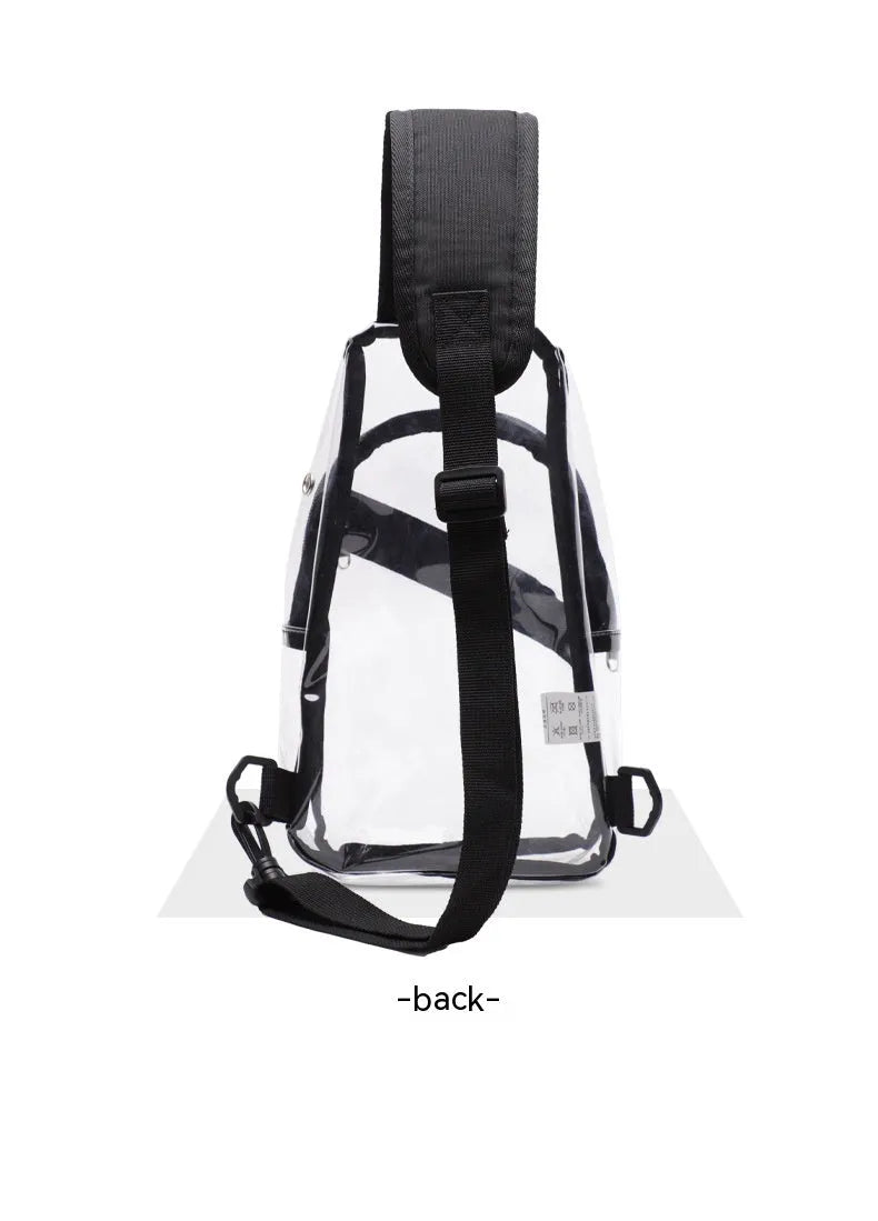 Men's PVC Waterproof Transparent Chest Bag for Daily Use