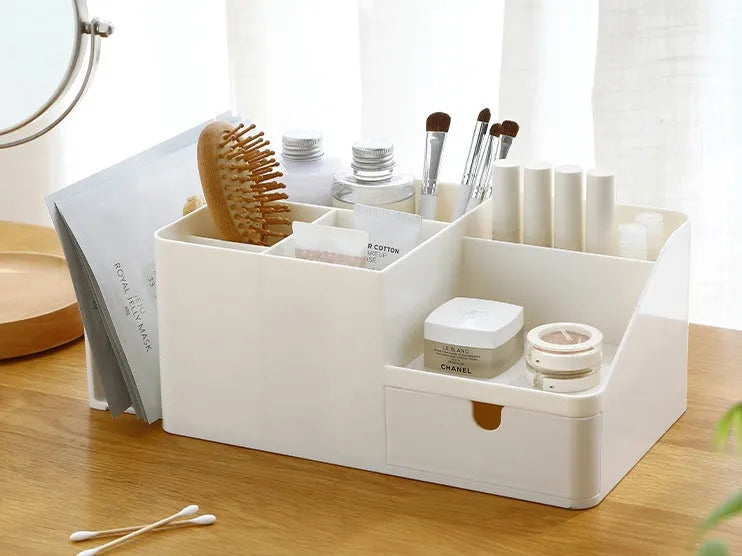 Simple White Storage Book Stand Desktop Bookend Shelf for Office and Home Use