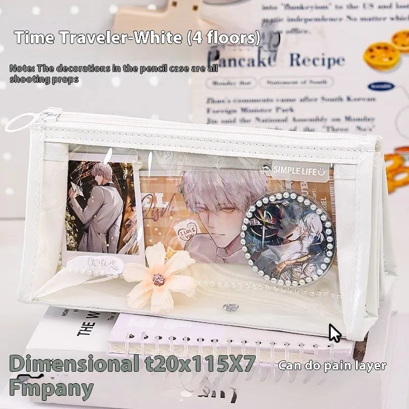Remedial Bag For Students Carrying Books Transparent Anime Design Time And Space Traveler