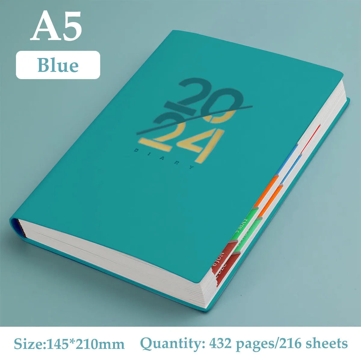 English Monthly Plan Weekly Plan Schedule Book 2024 A5 Notebook