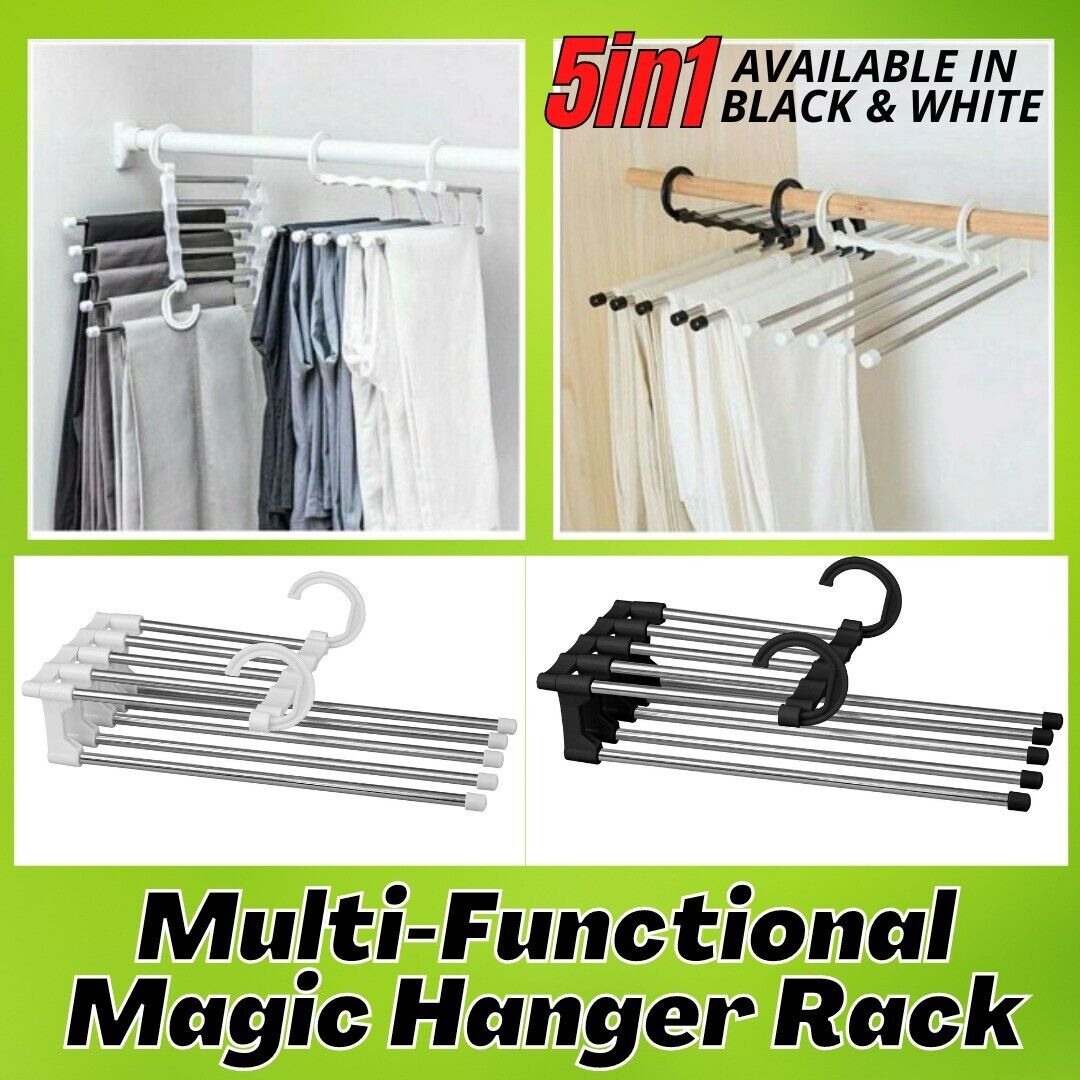 Metal Hanger, Pants Clothes Rack Hooks , Space Saver Closet Organizers