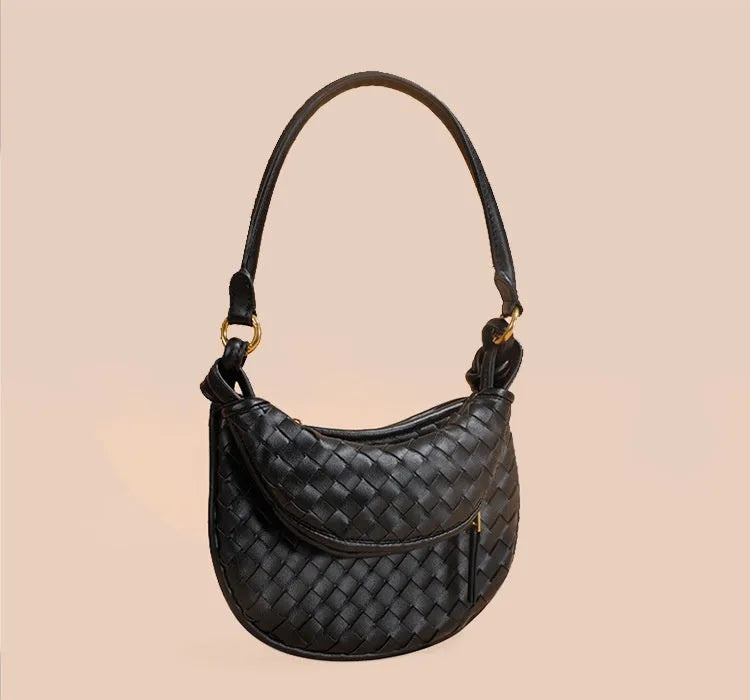 Crossbody Woven Bag New Premium Versatile Women's Bag in Black Brown and Wine Red
